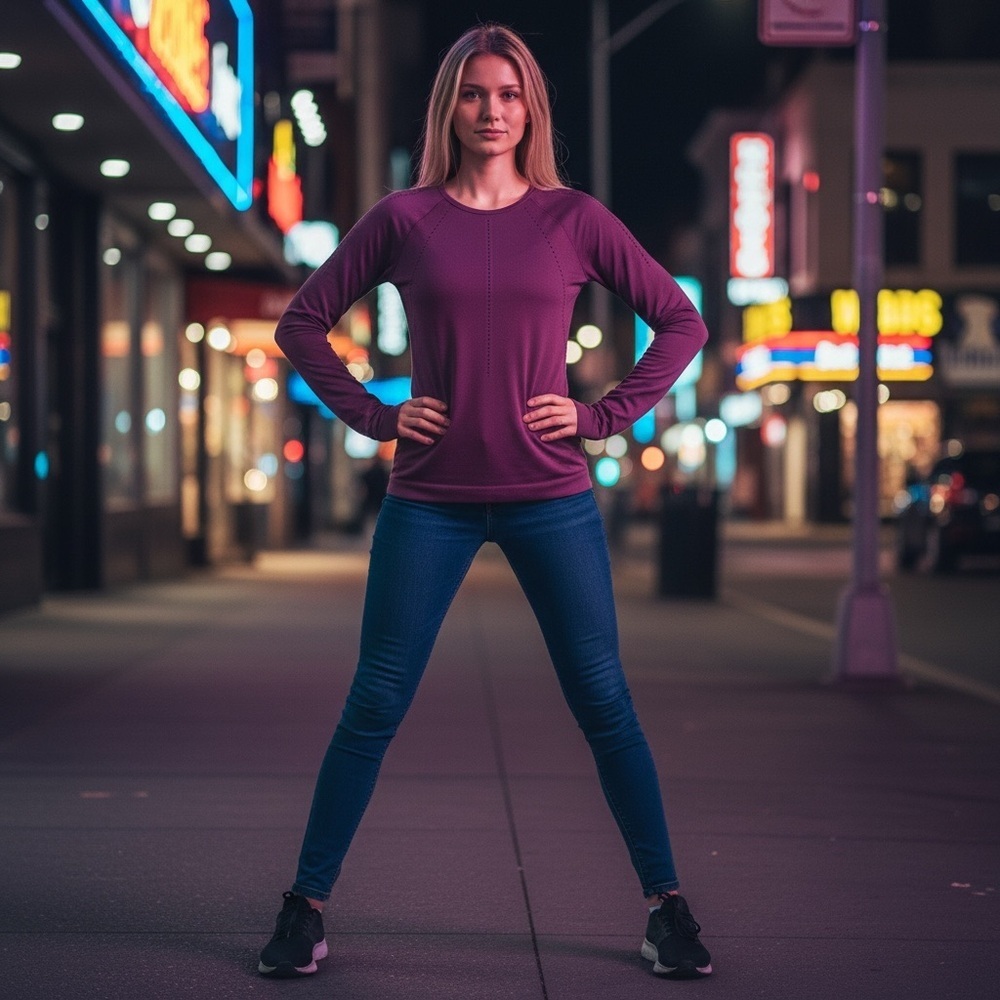 Athleta Women’s Long-Sleeve Crewneck Top — Purple​​